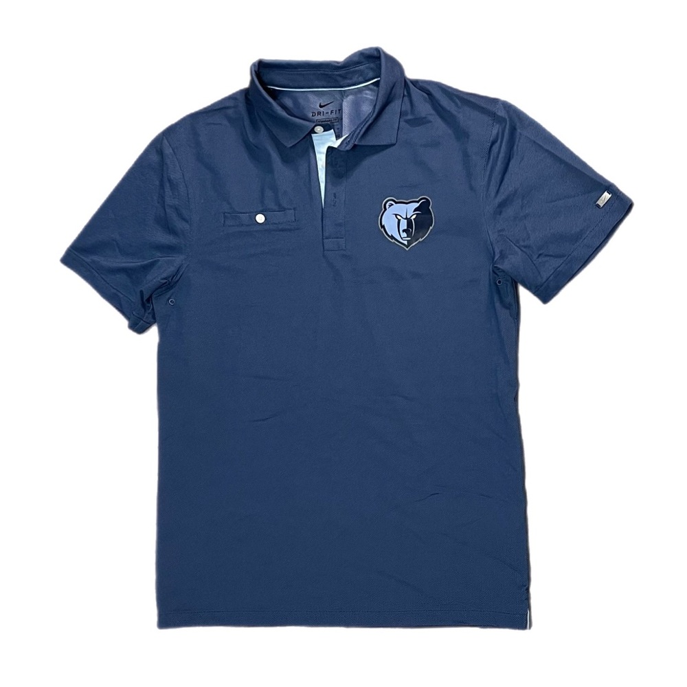 Used Nike Memphis Grizzlies Polo Shirt Blue Size Small